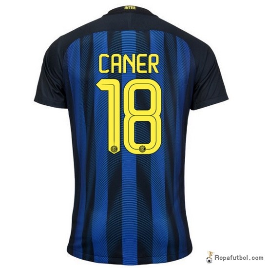 Camiseta Inter de Milán Replica Primera Ropa Caner 2016/17 Marino Azul